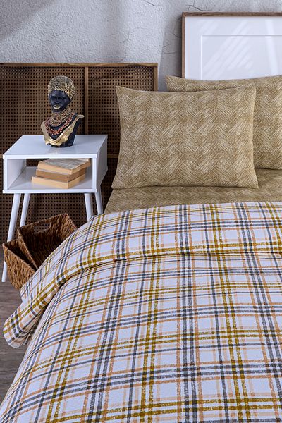 Evim Soren Μονό Σετ Πικέ 160x230 cm Tual Indigo Mustard