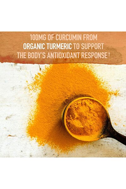 GARDEN OF LIFE Organic Turmeric 60 Tablets - 100mg Curcumin, Black Pepper, Probiotics, Vegan, Gluten-Free