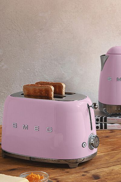 SMEG 50S Retro Pink Frying Machine - 2X1 Tsf01Pkeu