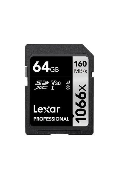 Lexar بطاقة ذاكرة احترافية سعة 64 جيجابايت بسرعة 160 ميجابايت/ثانية Sdxc