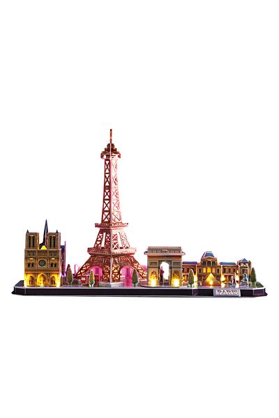 Cubic Fun 3D Puzzle Led Cityline Paris - 115 Pieces with Battery Operated