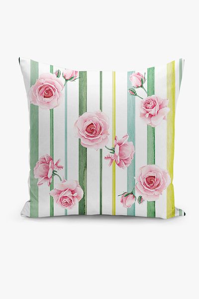 Filamente Double Sided Floral Patterned Digital Printing Throw Pillow Cover