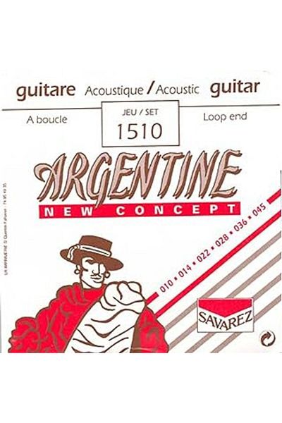 teknoenonline Savarez 1510 loop end argentina guitar instrument strings 010/045 with extra light strap