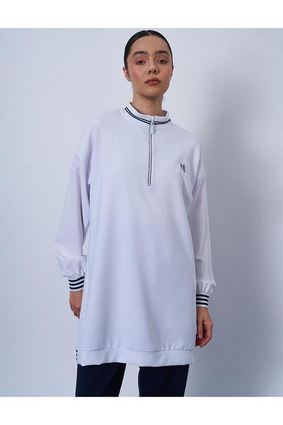Kayra Zipper Closure Double Suit Optical White