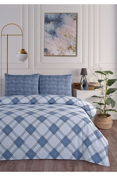 Evim Set Pique Single 160x230 cm Loren Indigo Blue