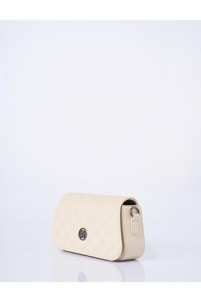 Kayra Diamond Patterned Faux Leather Bag Can Be More Noticeable with Cream