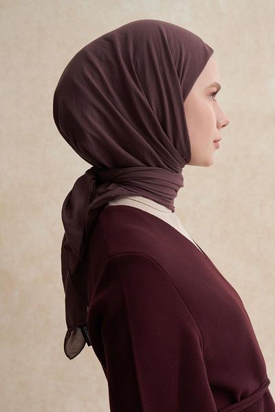 carell Organic Wrinkled Scarf, Dark Rose Dried