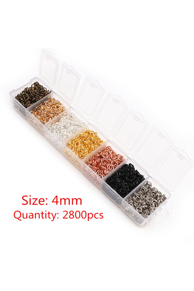 Choice مجموعة مختلطة 4 مم 2800 قطعة في صندوق 3 4 5 6 7 8 10 مم 8 ألوان حلقات ...