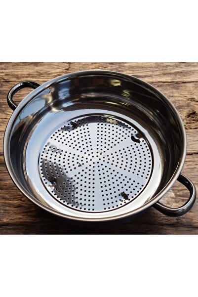 MyBru Paslanmaz Çelik Kulplu Çok Amaçlı Makarna Süzgeçi