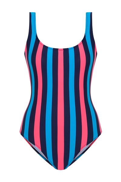 AQUELLA Colorful Striped Swimsuit