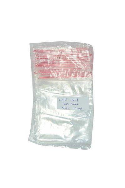 MR RZN STORE Transparent Nylon Bag - Ziplock Bag, 9X11 Cm, 100 Pieces 1 Pack