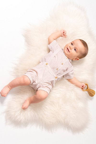 Cassiope Strappy Shorts Jumpsuit and Short Sleeve Shirt Summer Holiday Baby Boy Salopet Set