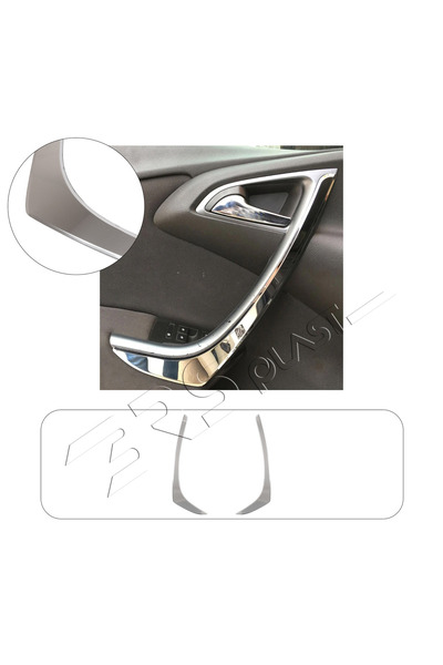 BRSPLAST Opel Astra J Uyumlu 2010-2014 Krom İç Kapı Kolu 2 Parça Paslanmaz Çelik