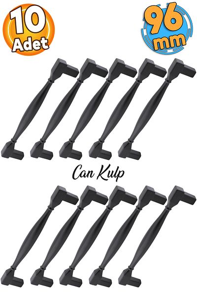 Badem10 Pătrat Negru (96 MM - 9,6 CM) Mobilier metalic Bucătărie Sertar Dulap Dulap Mâner Mâner 10 buc