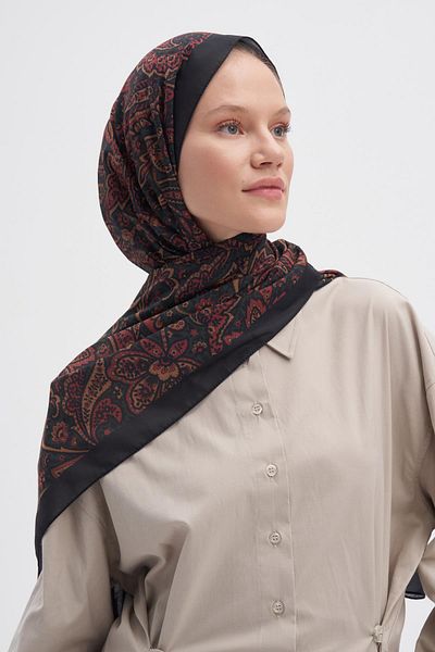 carell Βαμβακερό σάλι Bloom Dark Nilla