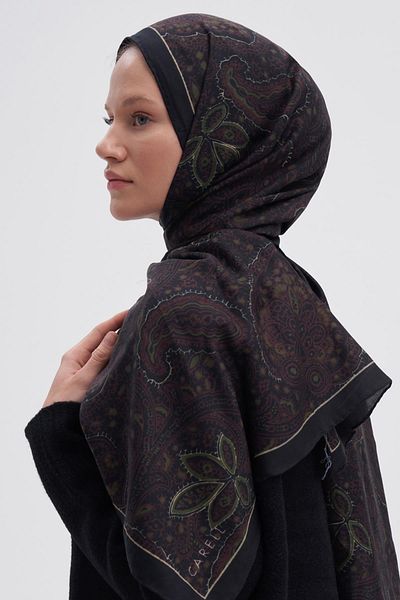 carell Sky Dark Early Silk Shawl