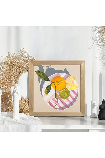 HOMEPACK Τραπέζι με ξύλινο πλαίσιο Μονόκλινο Τραπέζι με αφίσα KTC/036