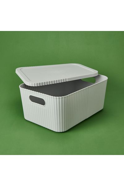Decobella Large Box with Lid - Gray - 12 Lt