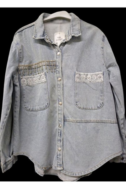 Tasarım Taş detaylı tasarım kot ceket