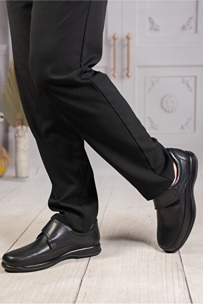 DAXİS Sportwear Company حذاء رجالي من الجلد الطبيعي باللون الأسود 3