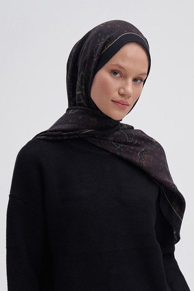 carell Sky Dark Early Silk Shawl