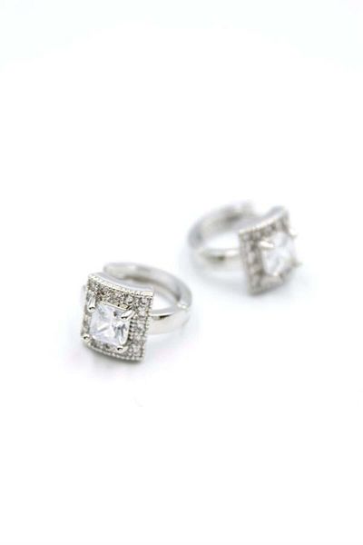 MENESSA Silver Jewelled Earrings