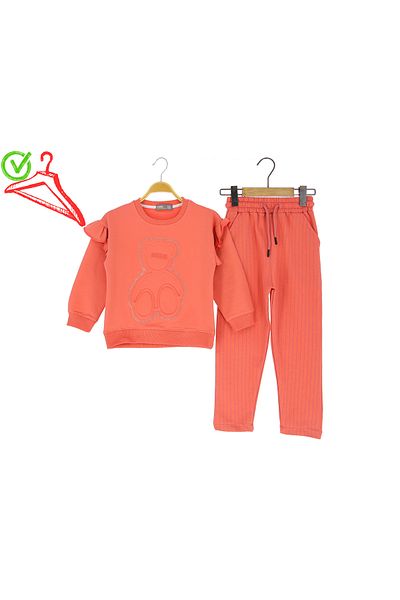 CRASSİ Girl's Suit with Teddy Bear and Stone
