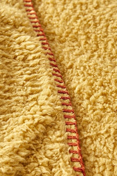 Karaca Home Faye Mustard Double Sherpa Blanket
