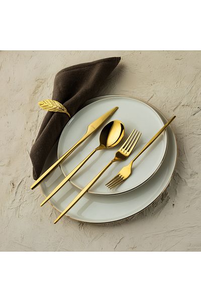 Aryıldız Studio Prestige Gold Pvd 84 Piece Cutlery Set