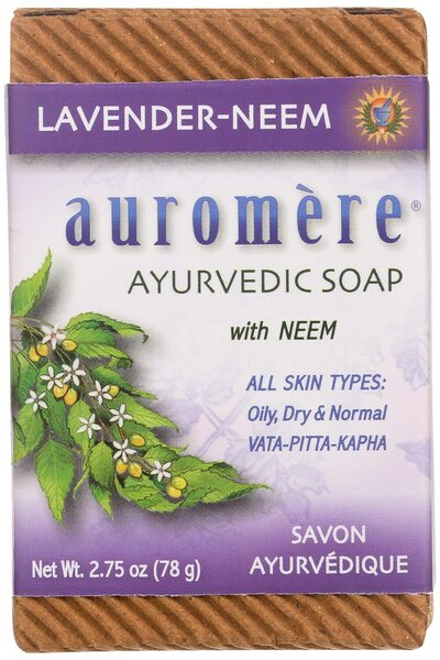 Auromere Ayurvedic Lavender Neem Bar Soap - Eco Friendly, Vegan, Cruelty Free...