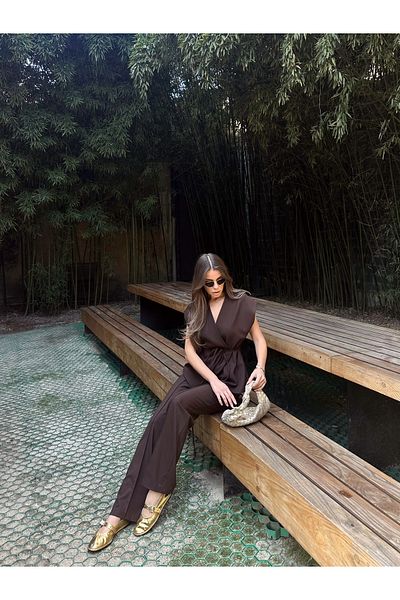 YouLikeButik Belted Grass Vest Trousers Set