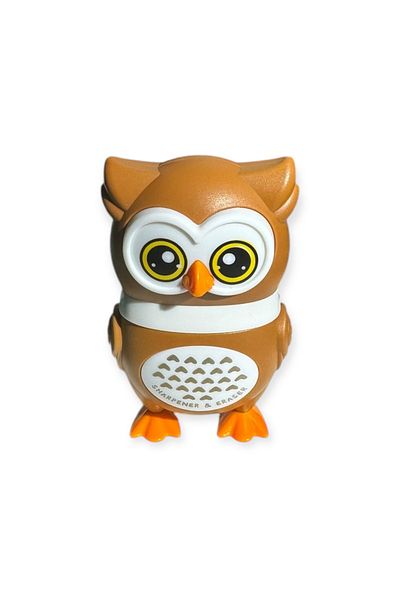 Polin Cute Owl Pencil Sharpener with Eraser
