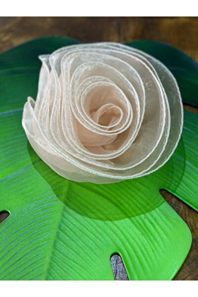 Gönülden Tasarım ÖZEL TASARIM TÜL ÇİÇEK DİKİŞ GİYİM ABİYE SAÇ AKSESUARI 25 CM...