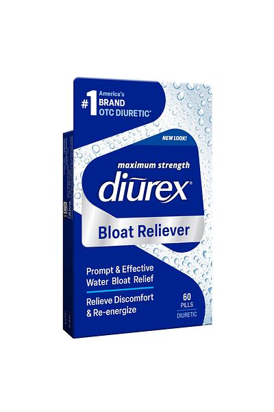 Diurex Ultimate Re-Energizing Water Pills - Max Strength Diuretic - Relieve Water Bloat - 60 Count