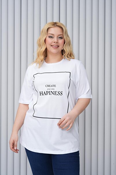 Siyezen Large Size Frame Patterned Tshirt