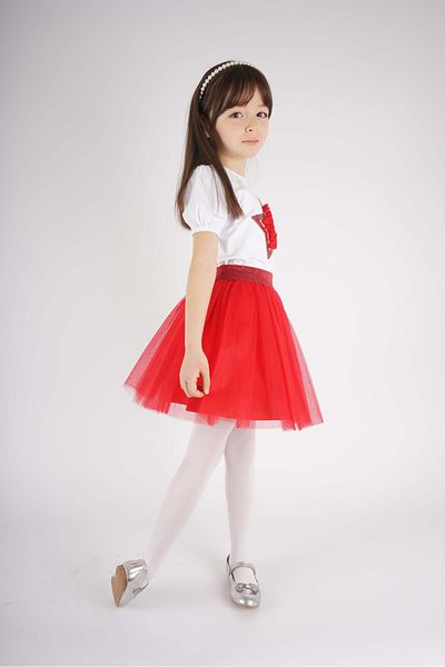 MİNİKO KİDS 23 April 29 October Concept Star Sequin Tulle Detailed Tutu Skirt Suit