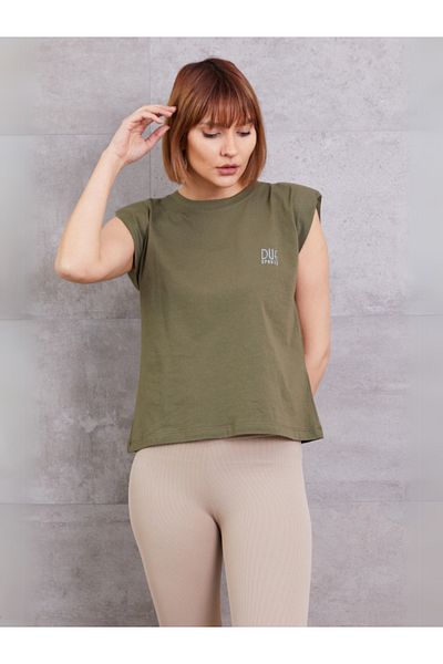 Rhythm Clothing Basic, Crew Neck, Printed, Women's T-Shirt with Shoulder Pads