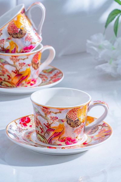 ACAR Dream 6-Person Porcelain Coffee Cup Set - 200 ml