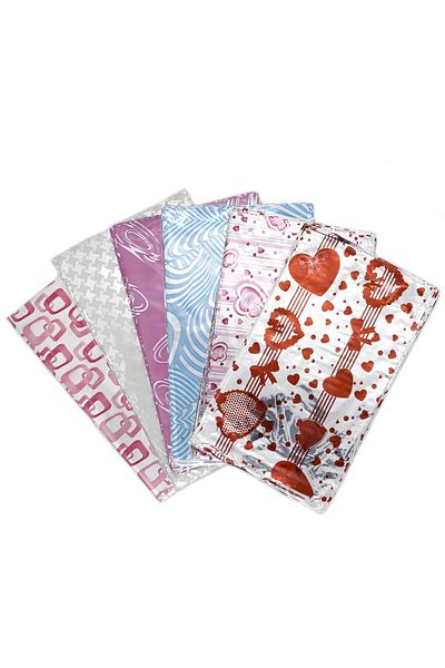 reprodesign 15 X 25 Cm Patterned 50 Pieces Adhesive Metallized Gift Bag Metallic Patterned Gift Packaging Package