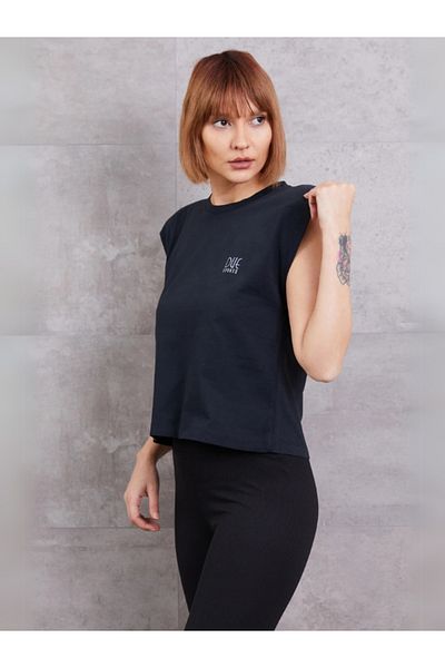 Rhythm Clothing Basic, Crew Neck, Printed, Women's T-Shirt with Shoulder Pads