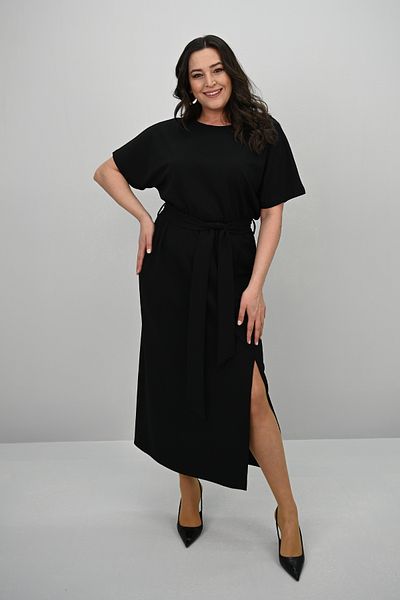 Koza Butik Γυναικείο φόρεμα με κοντό μανίκι με ζώνη 5297-25