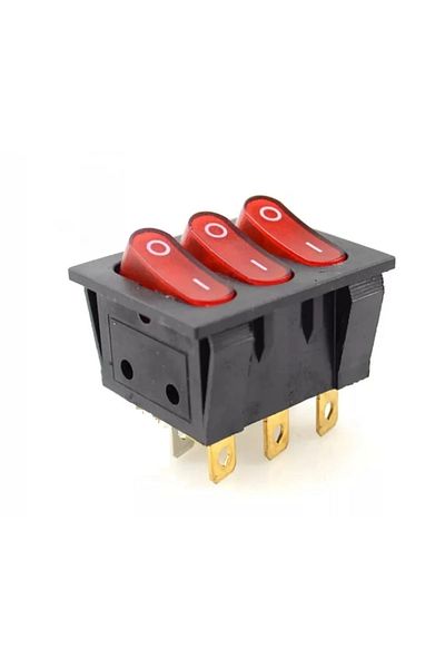 Digielektro Triple Switch Without Light 6 Pin 250 Volt 15Amp