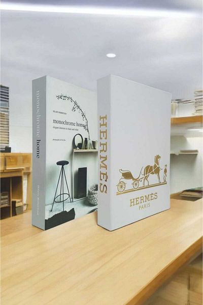 BayCazip Decorative Book Look Box Set of 2 Decorative Book Looking Box