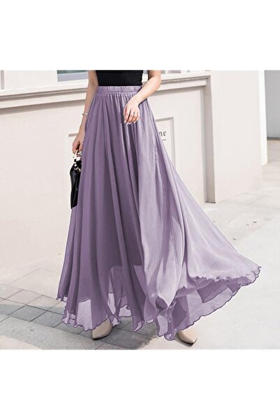 MERİT FASHION Kloş Şison Maxi Etek