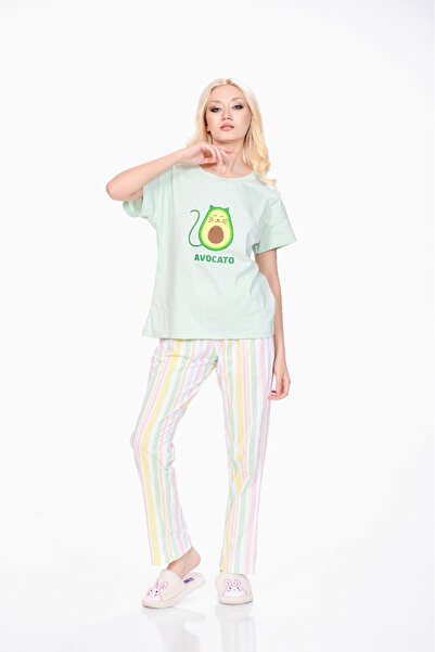 M MOONCOVER Women's Pajama Set 100% Cotton Combed Cotton Summer Mother Daughter Combination