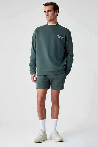 GRIMELANGE Federer Men's Long Sleeve Regular Crew Neck Green Tracksuit Set