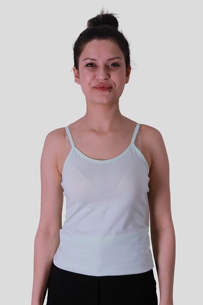 trender Strappy Mint Green Women's Sleeveless T-Shirt 584-04