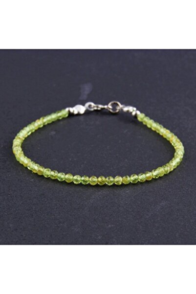 OSMANLI DEĞERLİ TAŞ Certified Zebercet Natural Stone Necklace Bracelet Set - 3mm Green 45Cm/17Cm