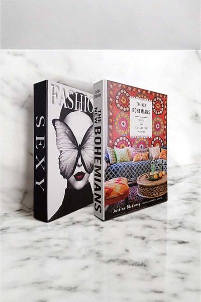 BayCazip Decorative Book Look Box Set of 2 Decorative Book Looking Box