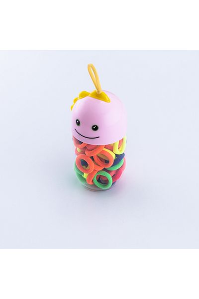 Bimotif Pink Rubber Buckle Set with Colorful Mascot Cap